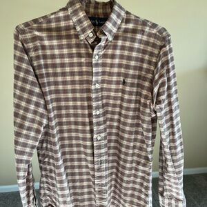 Ralph Lauren Brown Plaid Casual Shirt